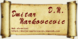 Dmitar Markovčević vizit kartica